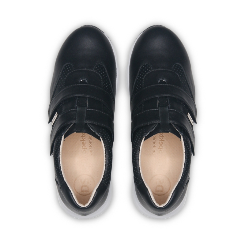 Черные женские кроссовки на липучках фото 3
