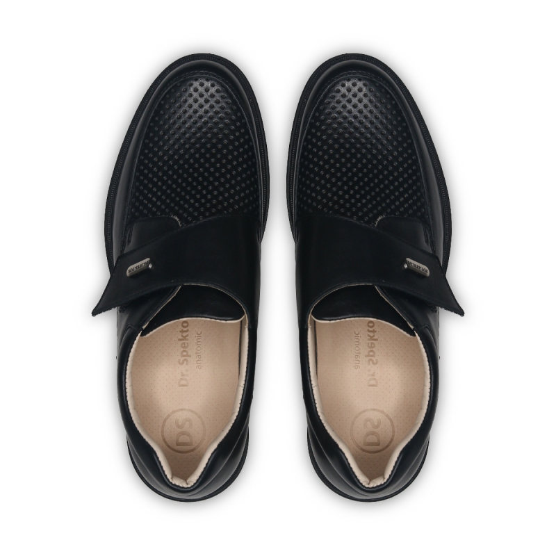 Черные мужские туфли с перфорацией фото 3